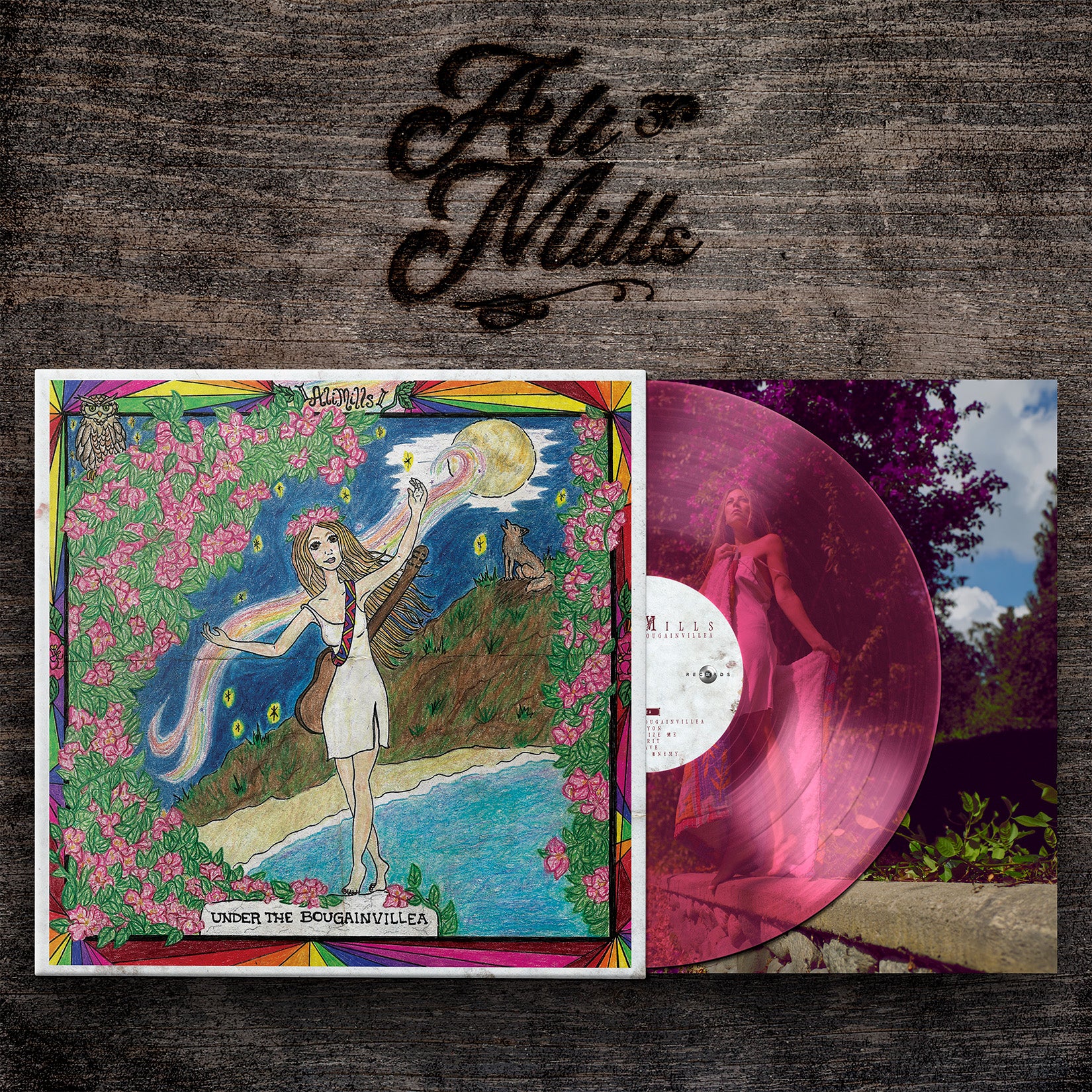 Pre-Order Ali Mills - Under the Bougainvillea 12" 180 Gram Colored Vinyl - Limited Edition