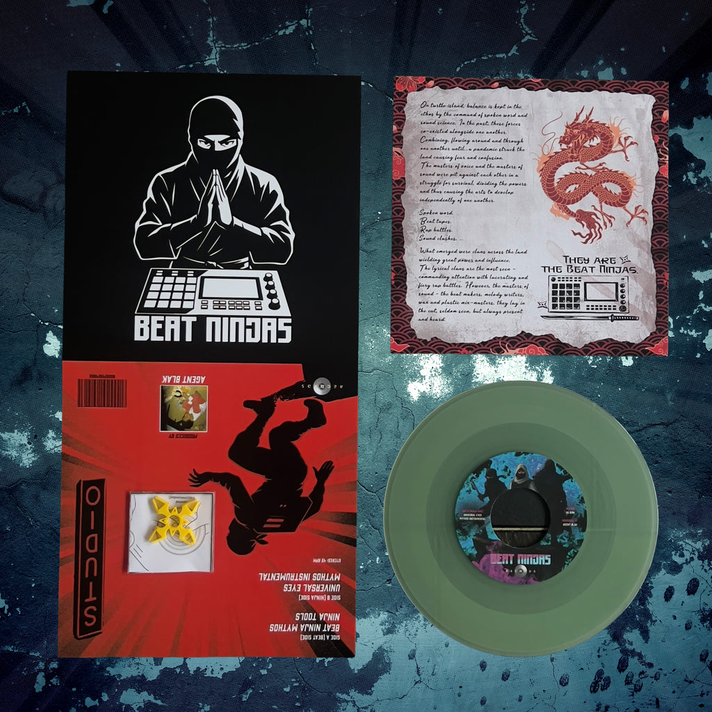 Beat Ninjas Mythos by Agent Blak - Limited Edition/Short Run - 7" Clear Coke Bottle Green Vinyl 45RPM