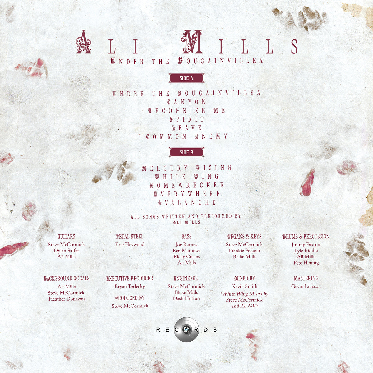 Ali Mills - Under the Bougainvillea 12" 180 Gram Colored Vinyl - Includes Digital Download