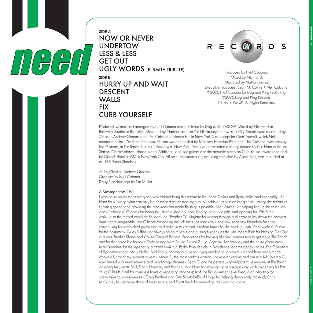 Daisy Ricochet - Need 12" Vinyl - UK Release